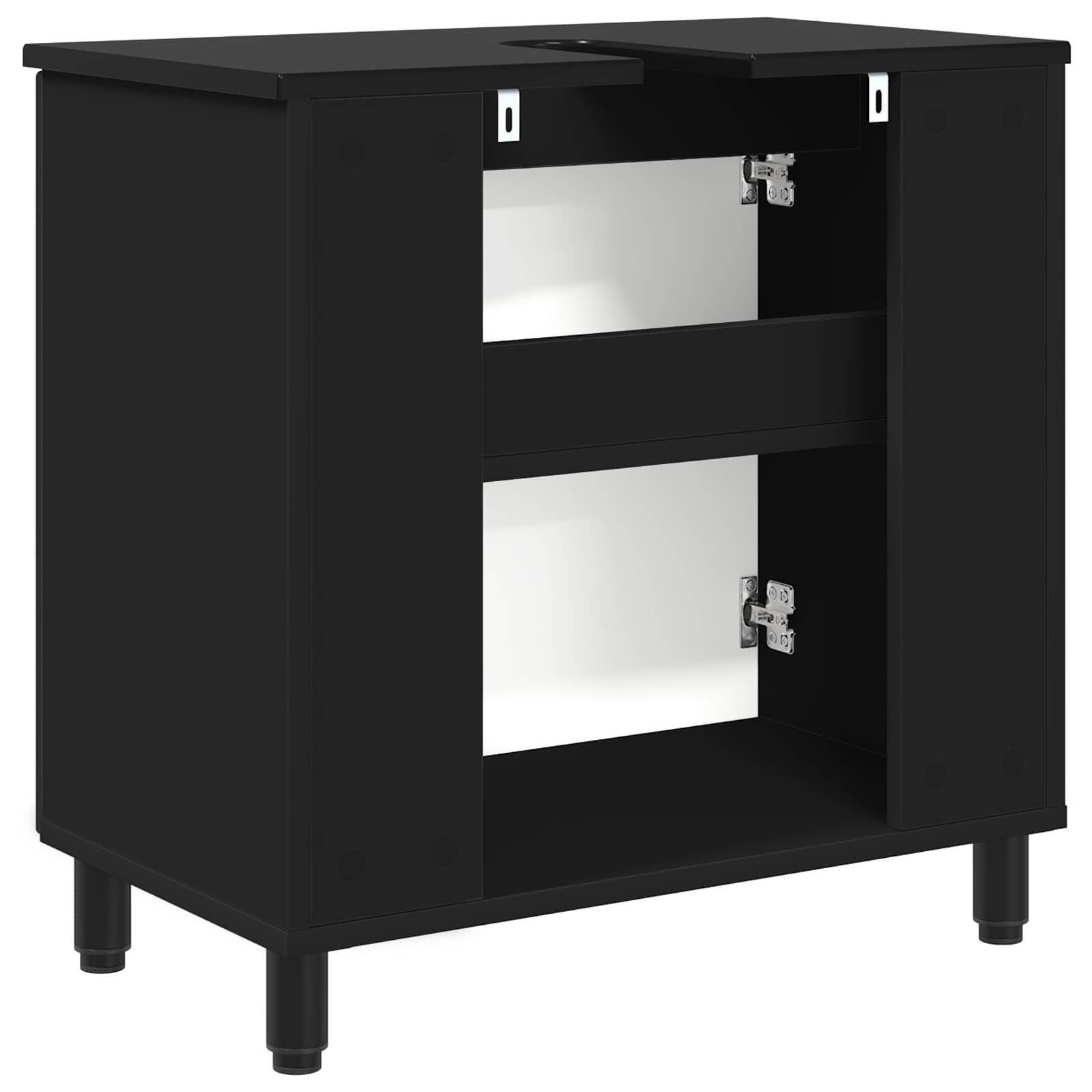 Toaletna jedinica Crna 60 x 35 x 60 cm Konstruirano drvo