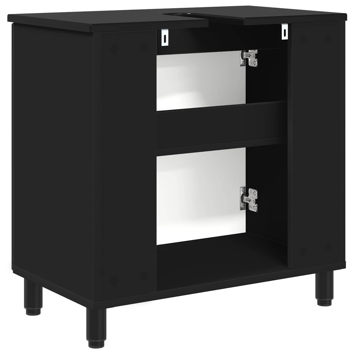 Toaletna jedinica Crna 60 x 35 x 60 cm Konstruirano drvo