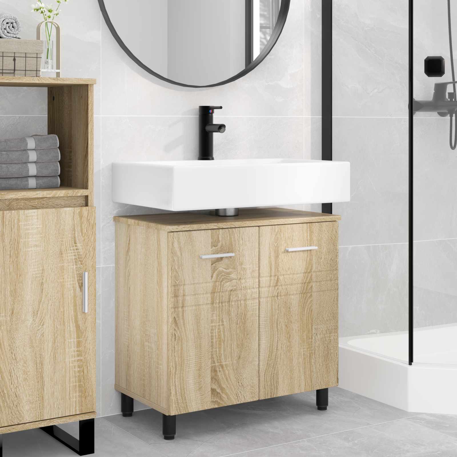 Toaletna jedinica Hrast sonoma 60 x 35 x 60 cm