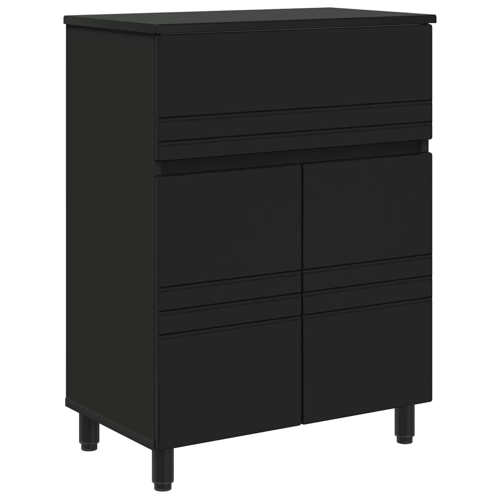 Toaletna jedinica Crna 60 x 35 x 80 cm Konstruirano drvo