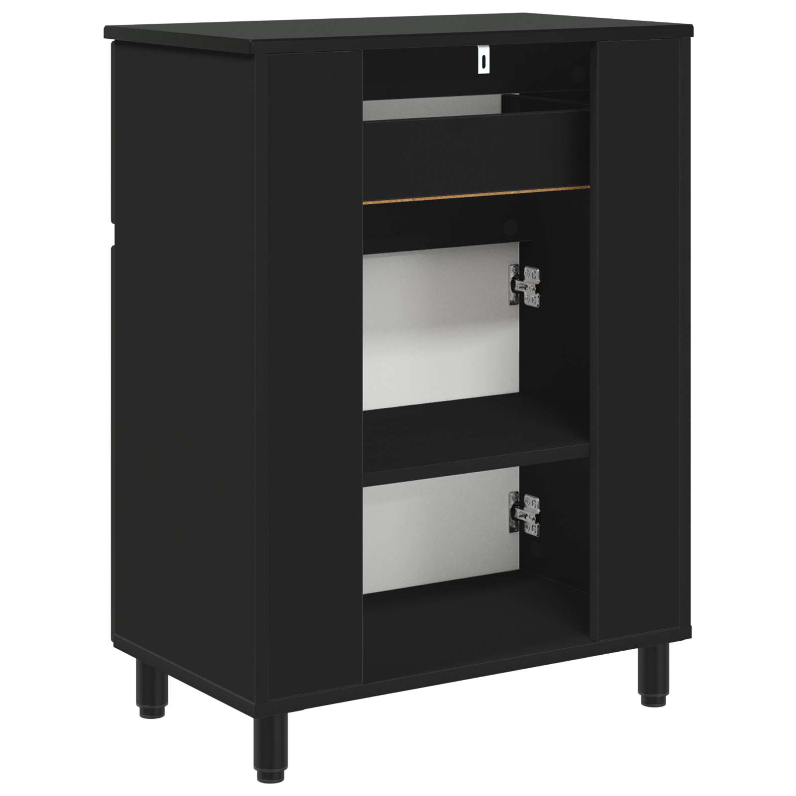 Toaletna jedinica Crna 60 x 35 x 80 cm Konstruirano drvo
