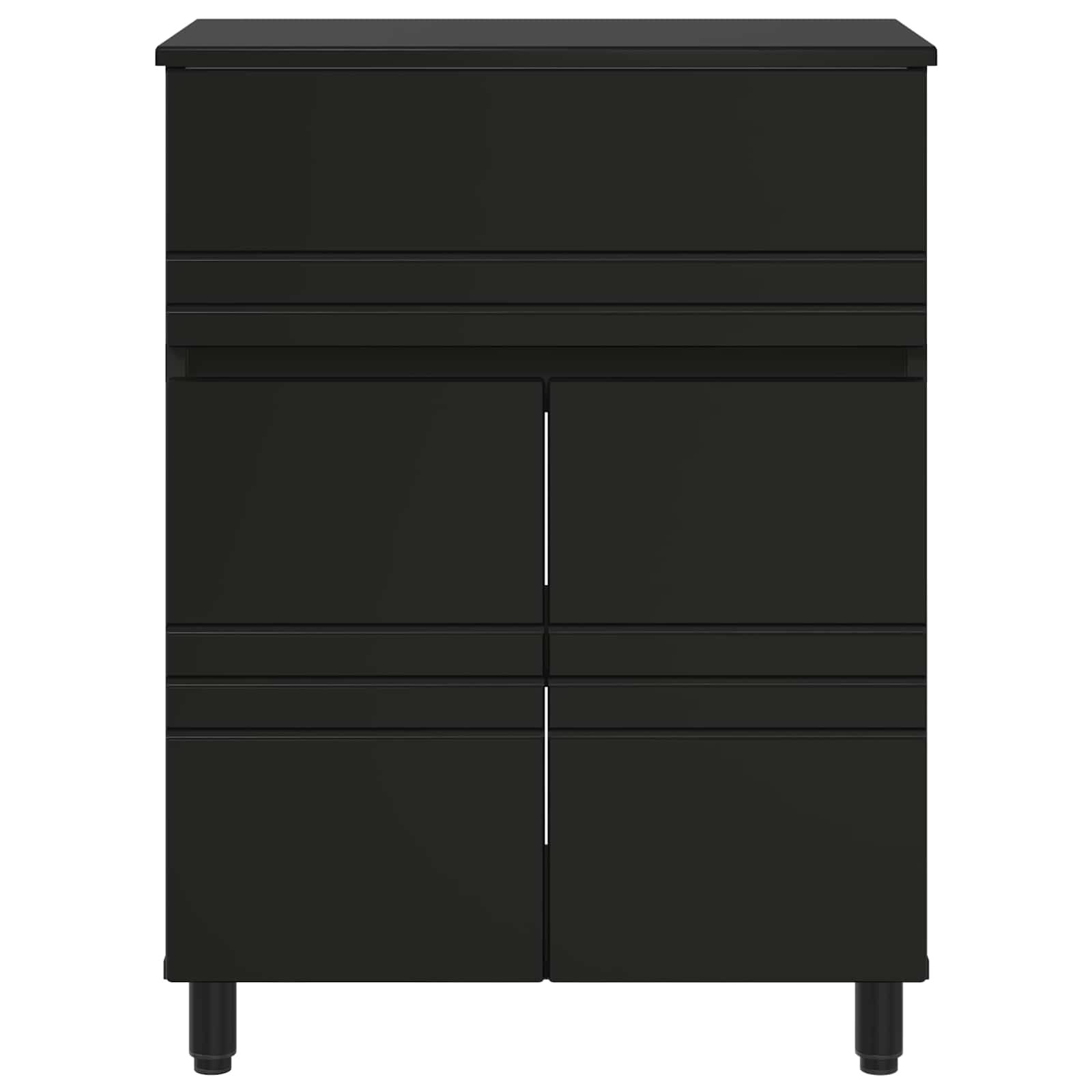 Toaletna jedinica Crna 60 x 35 x 80 cm Konstruirano drvo