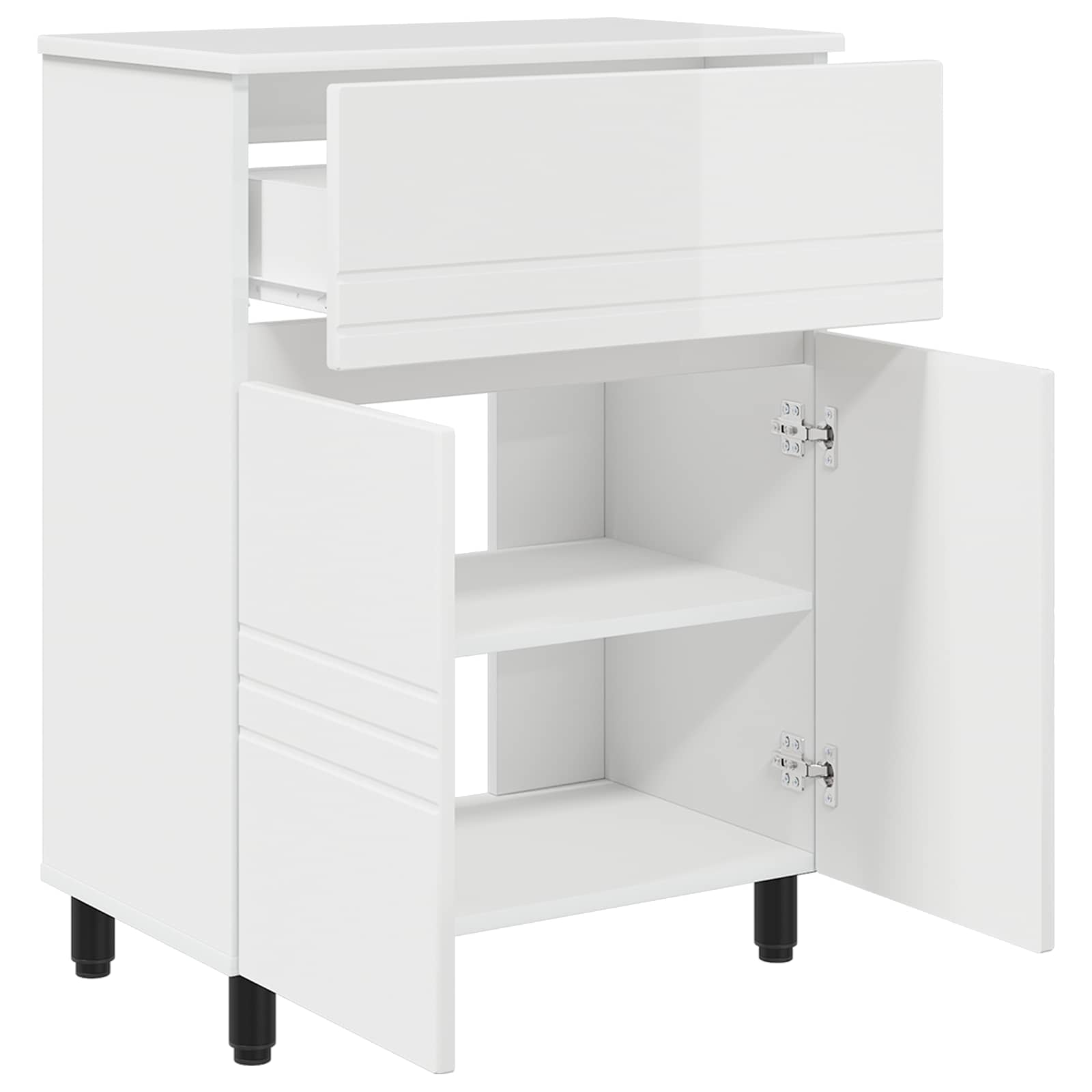 Toaletna jedinica Bijela visokog sjaja 60 x 35 x 80 cm