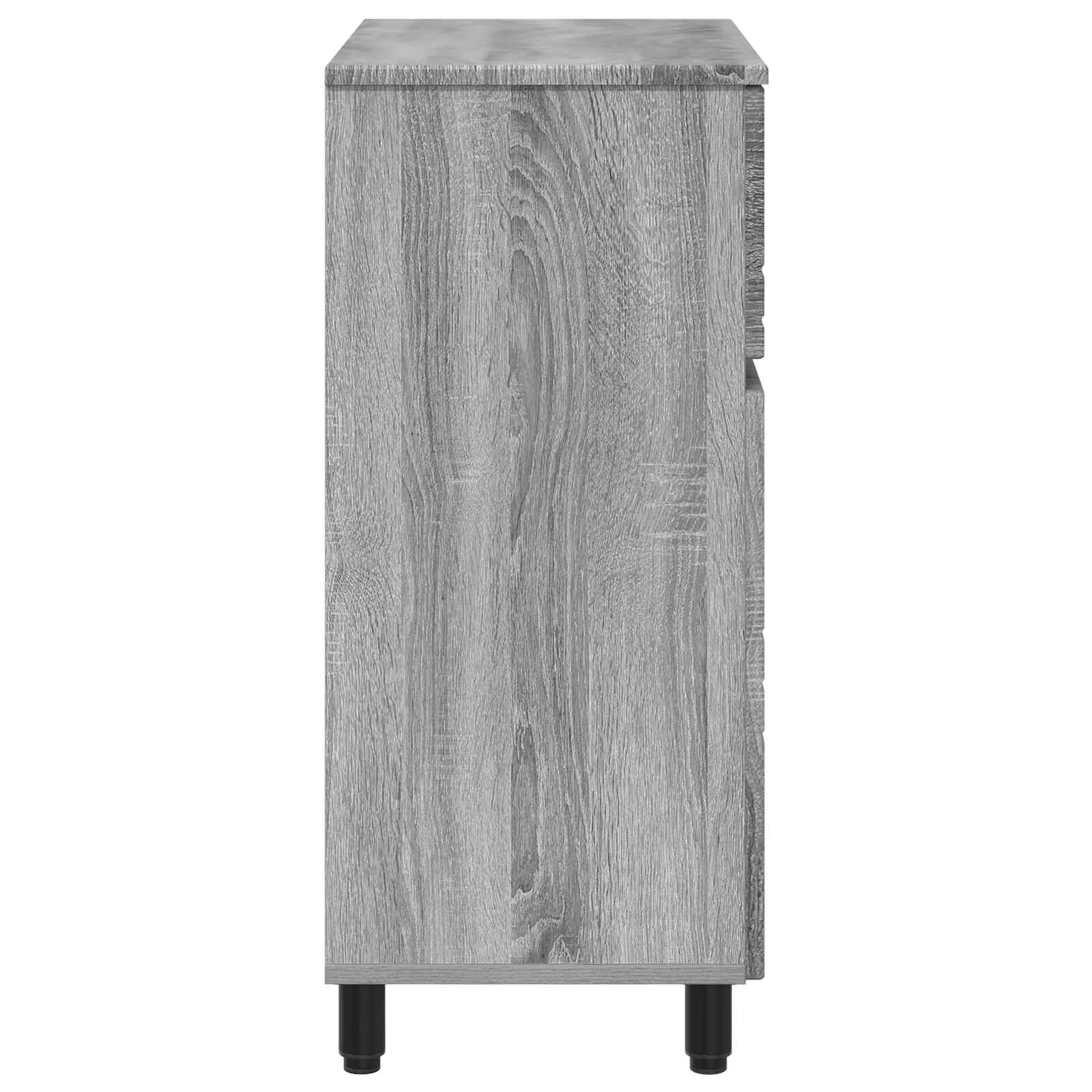 Toaletna jedinica Siva Sonoma 60 x 35 x 80 cm Konstruirano drvo