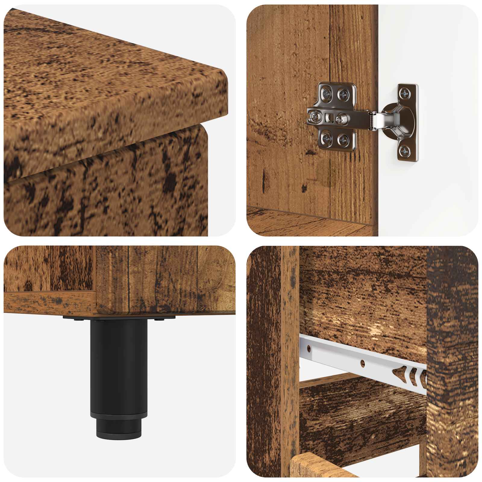 Toaletna jedinica Staro drvo 60 x 35 x 80 cm Konstruirano drvo