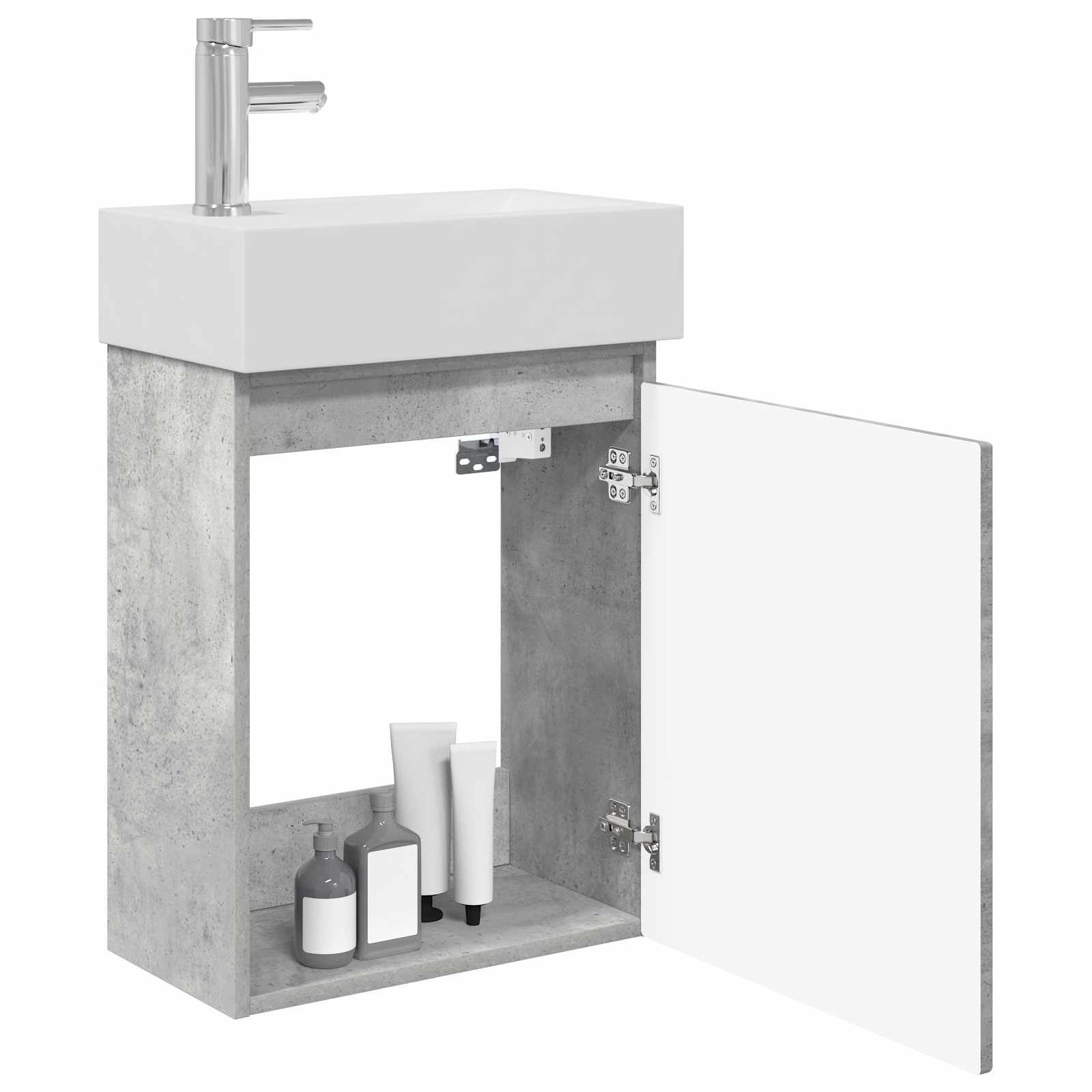 Jedinstveni ormar za kupaonicu s umivaonikom Betonska siva