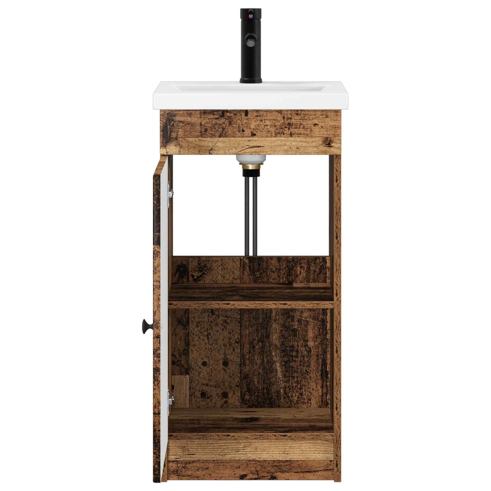 Kupaonski umivaonik s sudoperom Staro drvo 42 x 40 x 84,5 cm