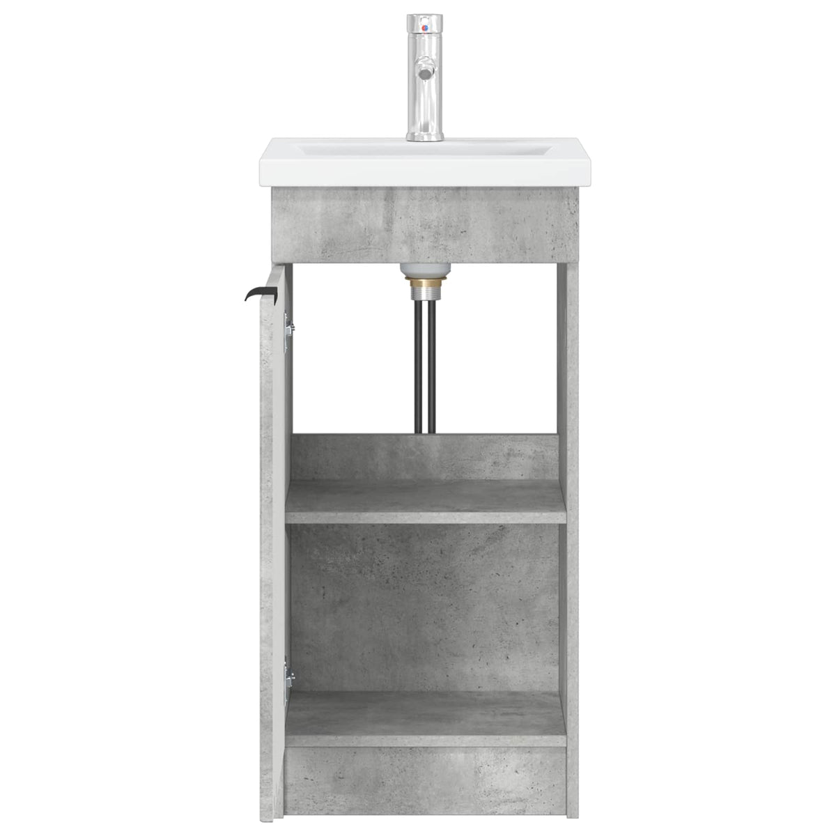Kupaonski umivaonik s sudoperom Betonska siva 42 x 40 x 84,5 cm