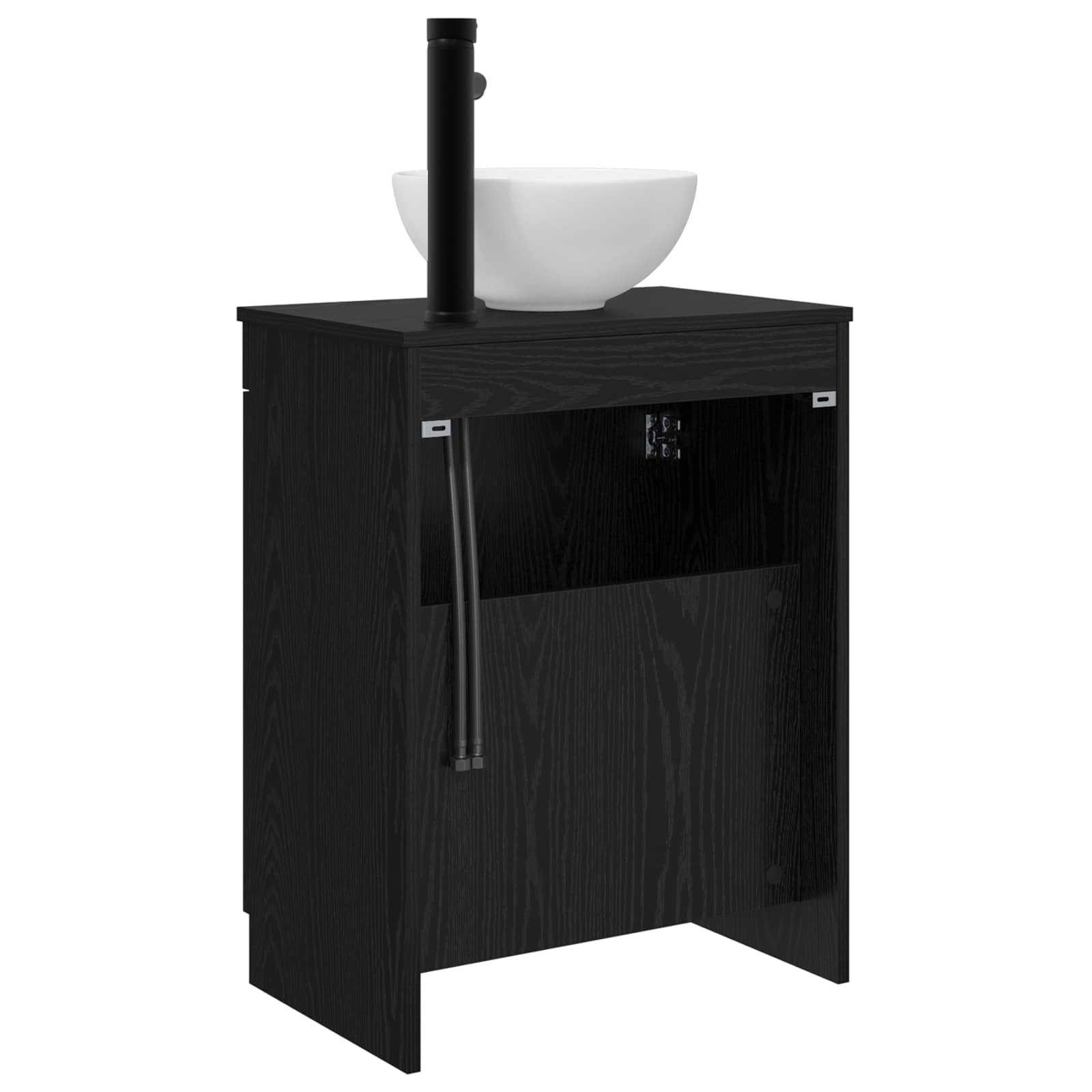 Kupaonski umivaonik s sudoperom Crna 54 x 35 x 83 cm