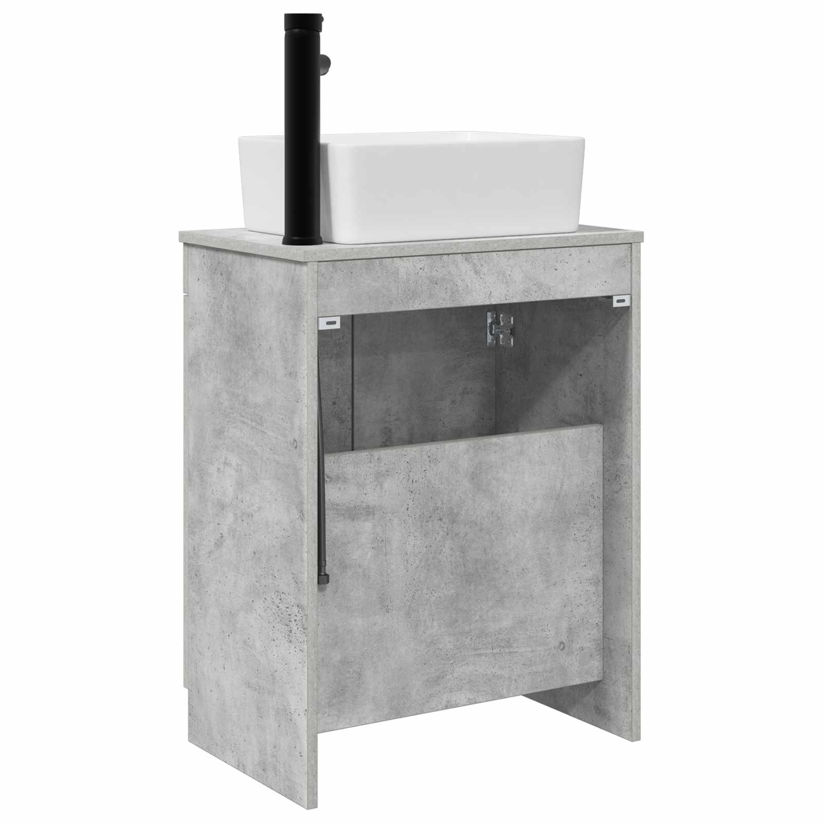 Kupaonski umivaonik s sudoperom Betonska siva 54 x 35 x 83 cm