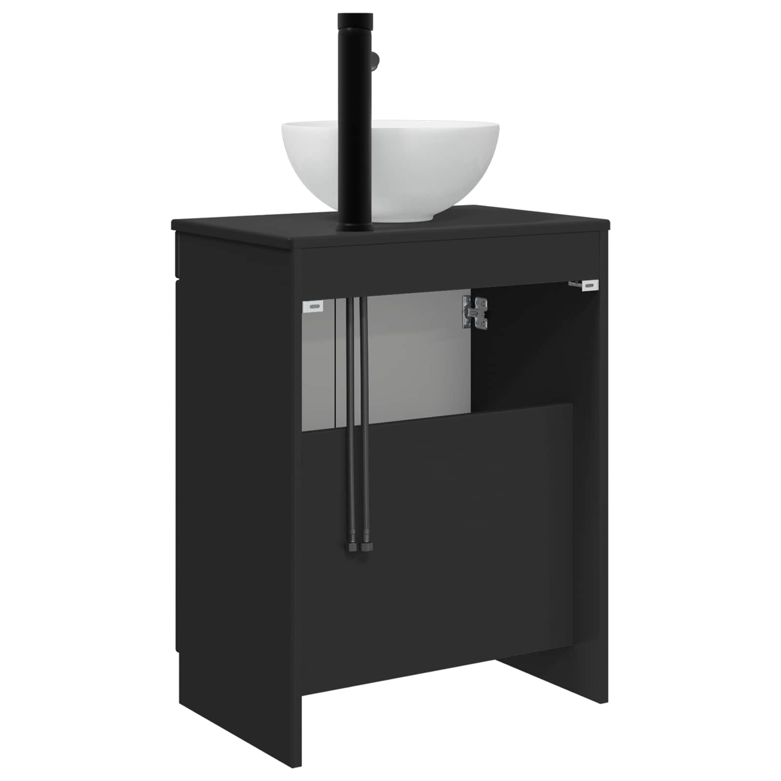 Kupaonski umivaonik s sudoperom Crna 54 x 35 x 83 cm