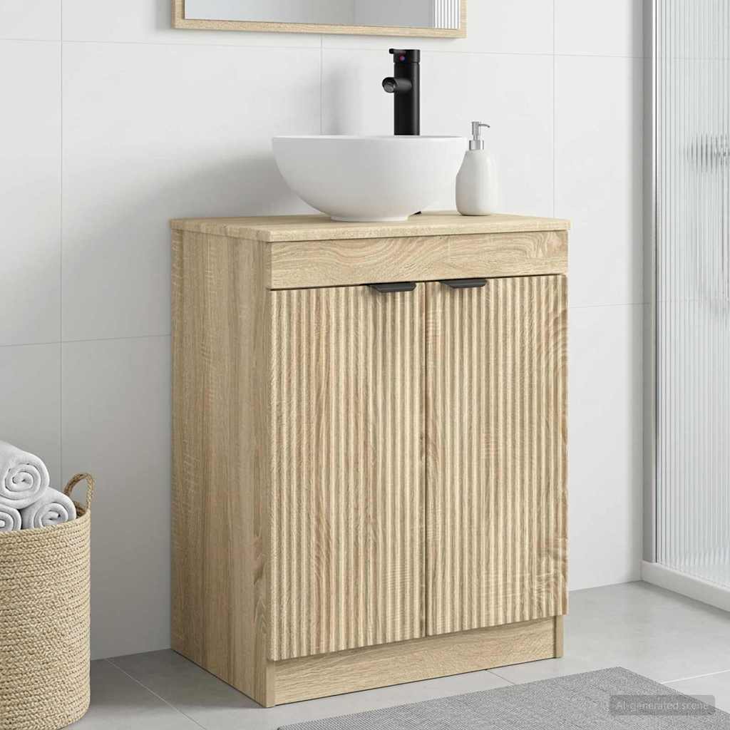Kupaonski umivaonik s sudoperom Hrast sonoma 54 x 35 x 83 cm