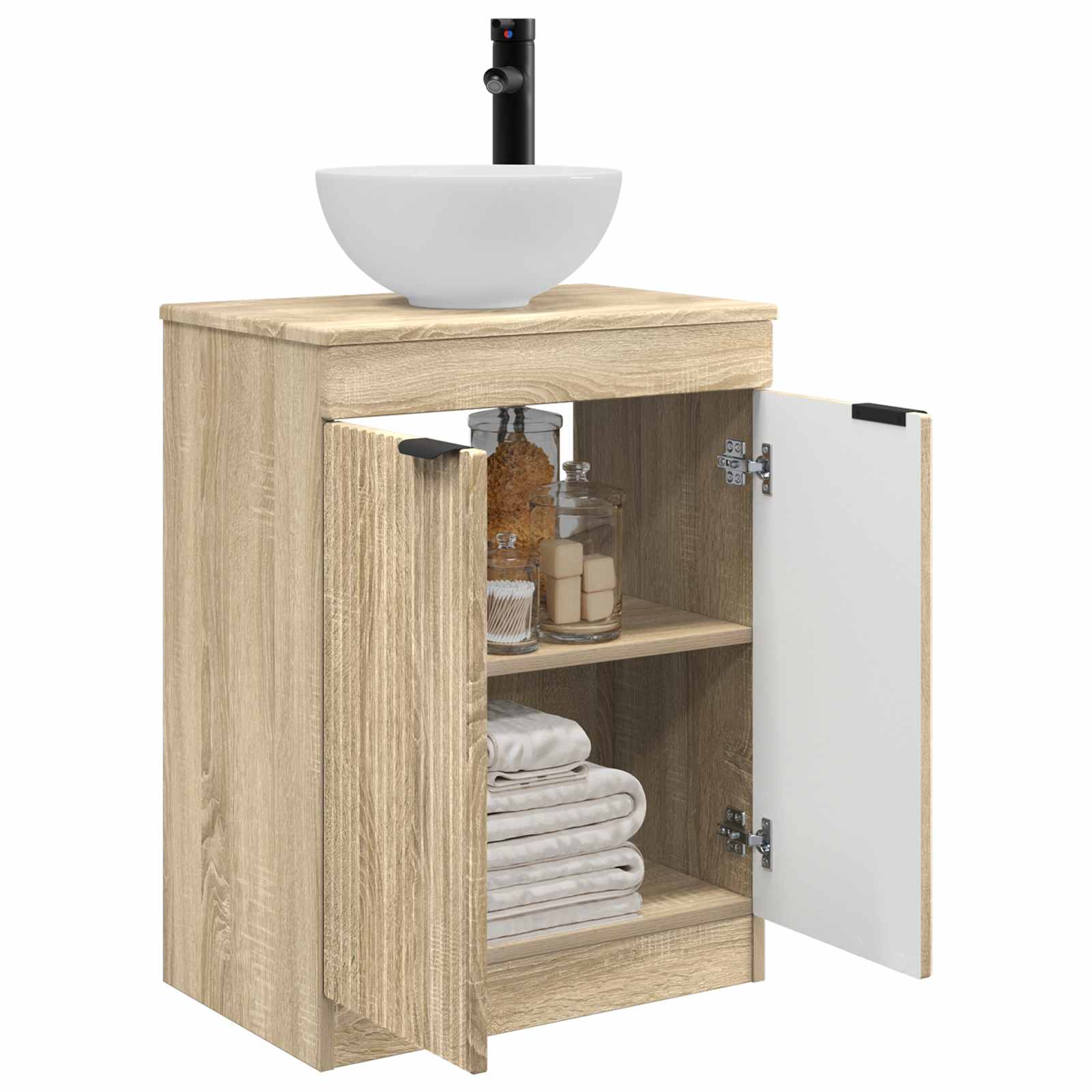 Kupaonski umivaonik s sudoperom Hrast sonoma 54 x 35 x 83 cm