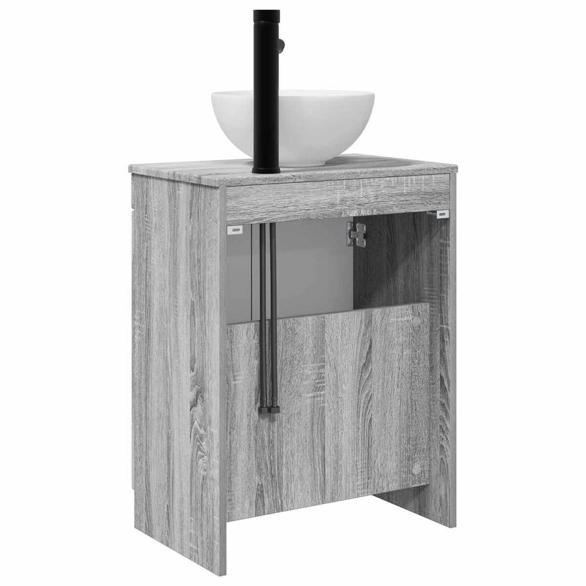 Kupaonski umivaonik s sudoperom Siva Sonoma 54 x 35 x 83 cm