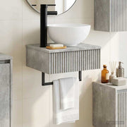 Zidni sudoper Betonska siva 40 x 35 x 39 cm Konstruirano drvo