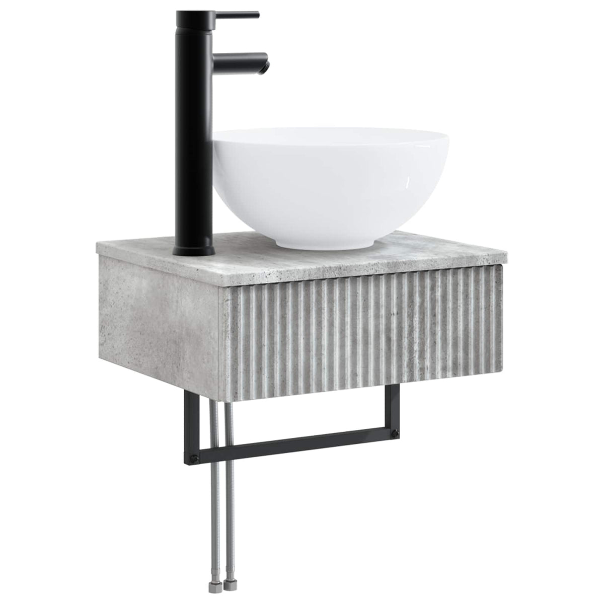 Zidni sudoper Betonska siva 40 x 35 x 39 cm Konstruirano drvo