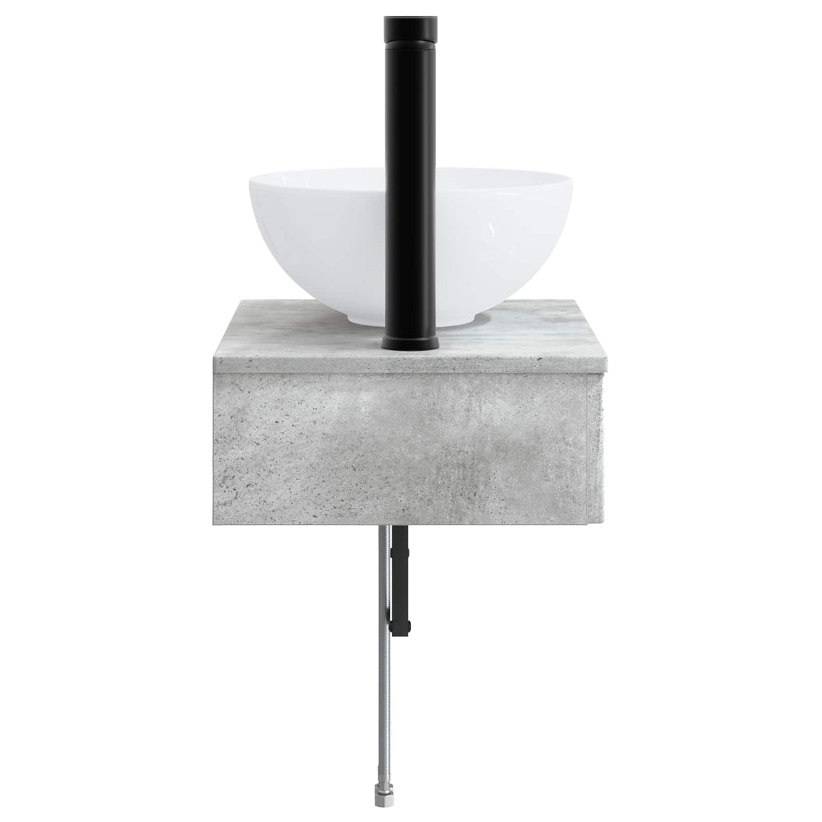 Zidni sudoper Betonska siva 40 x 35 x 39 cm Konstruirano drvo
