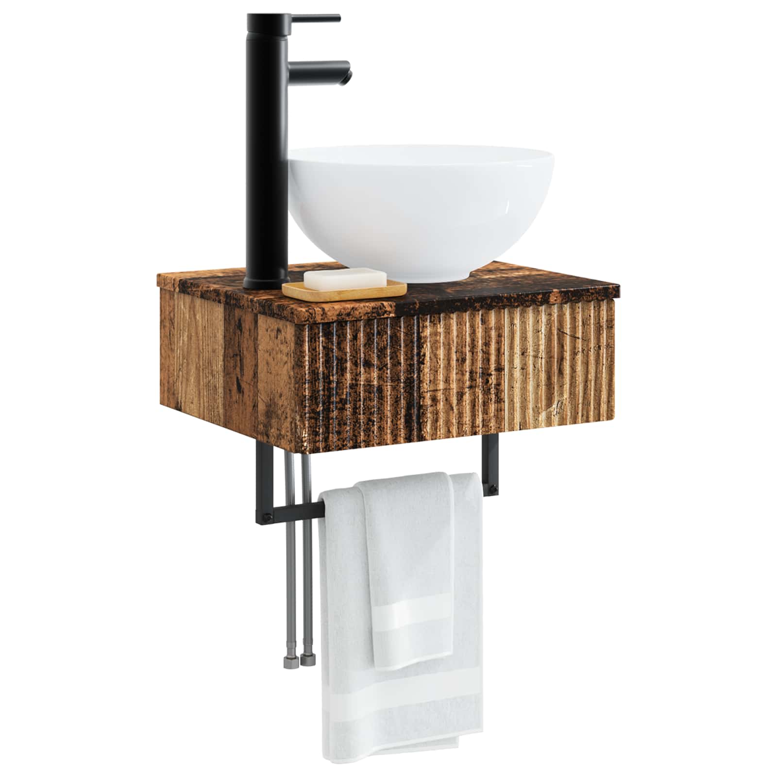 Zidni sudoper Staro drvo 40 x 35 x 39 cm Konstruirano drvo