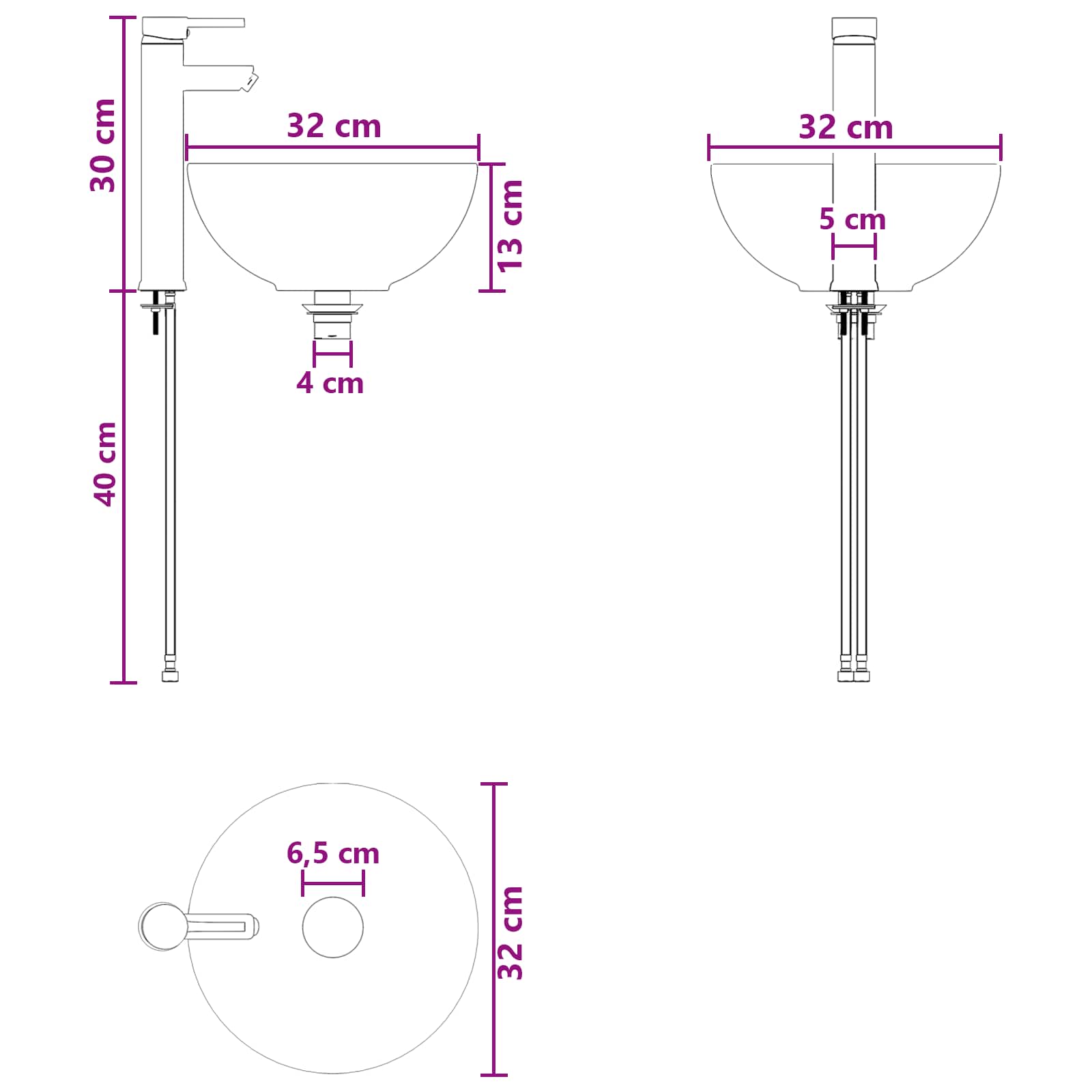 Zidni sudoper Staro drvo 40 x 35 x 39 cm Konstruirano drvo