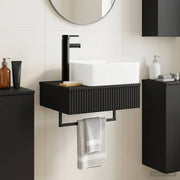 Zidni sudoper Crna 50 x 41 x 39 cm Konstruirano drvo