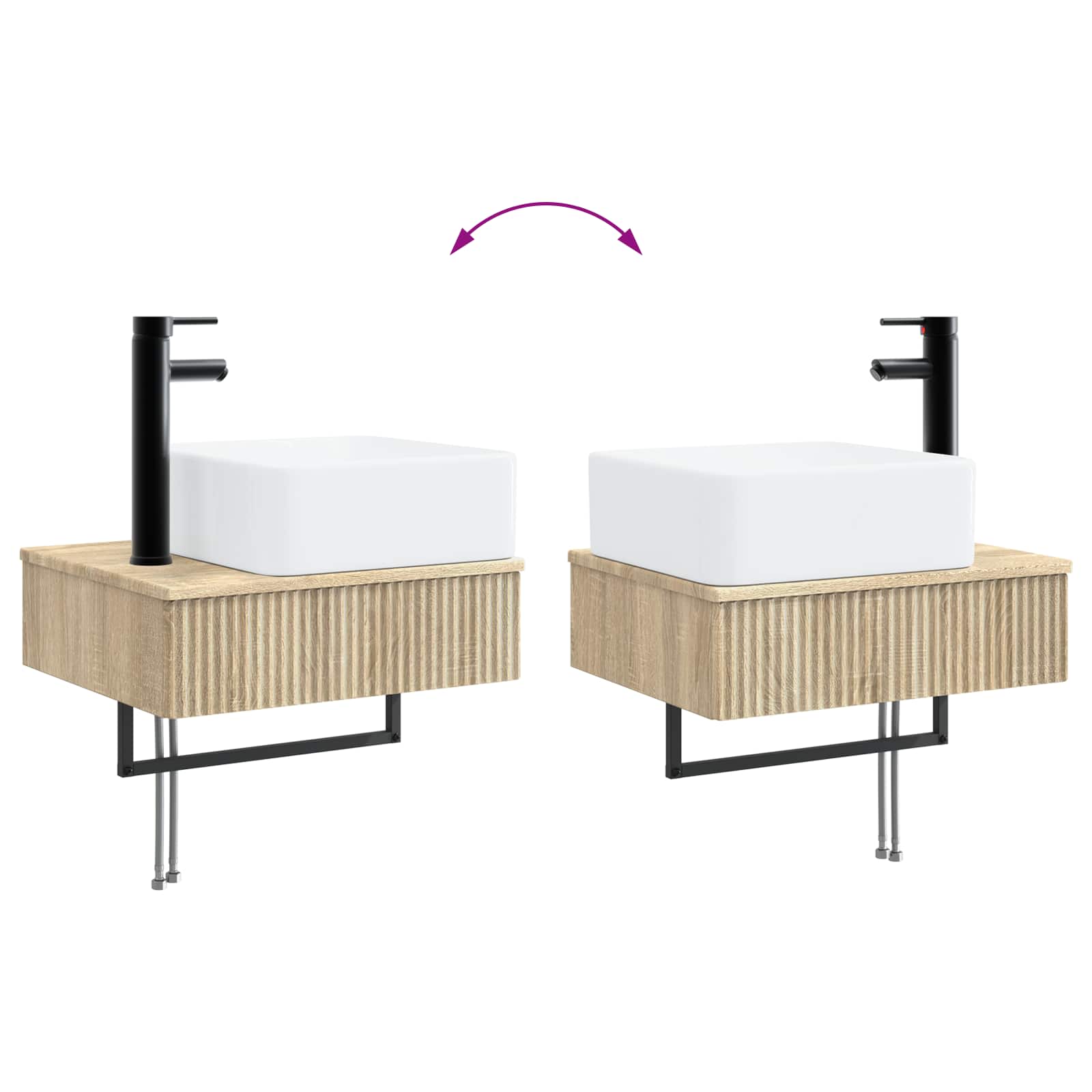Zidni sudoper Hrast sonoma 50 x 41 x 39 cm Konstruirano drvo