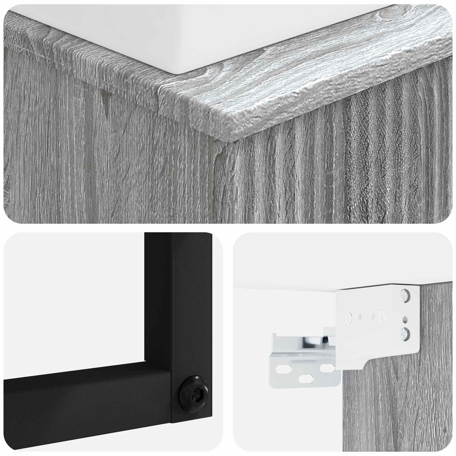 Zidni sudoper Siva Sonoma 40 x 41 x 39 cm Konstruirano drvo