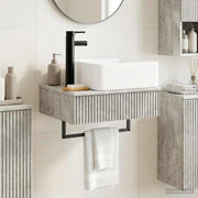 Zidni sudoper Betonska siva 53 x 35 x 39 cm Konstruirano drvo