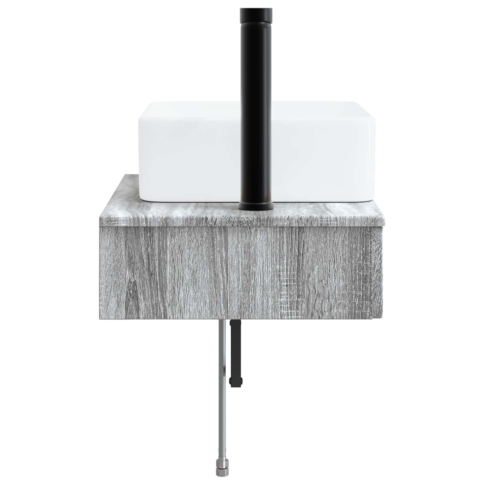 Zidni sudoper Siva Sonoma 53 x 35 x 39 cm Konstruirano drvo