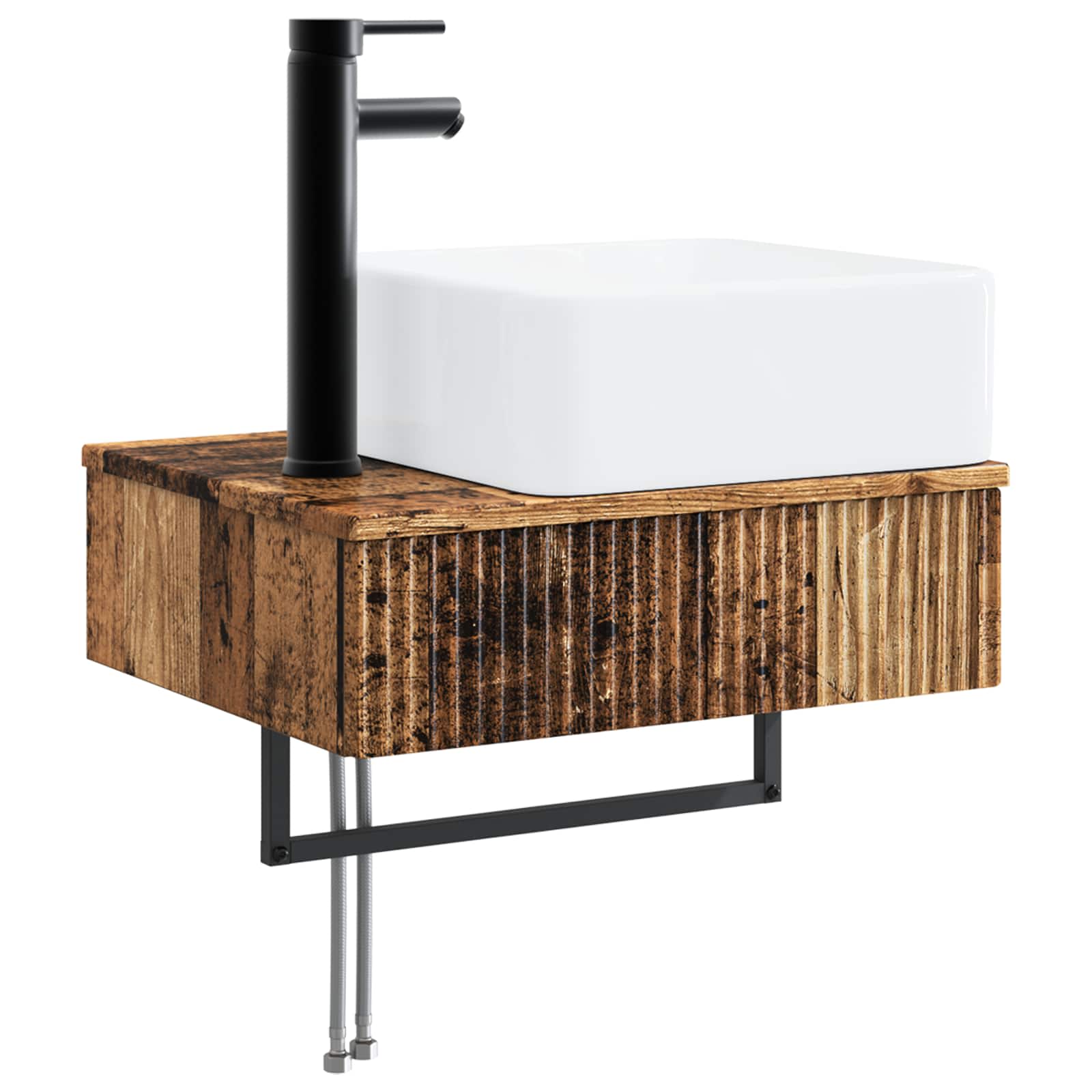 Zidni sudoper Staro drvo 53 x 35 x 39 cm Konstruirano drvo