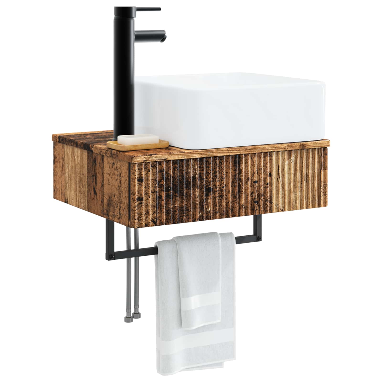 Zidni sudoper Staro drvo 53 x 35 x 39 cm Konstruirano drvo