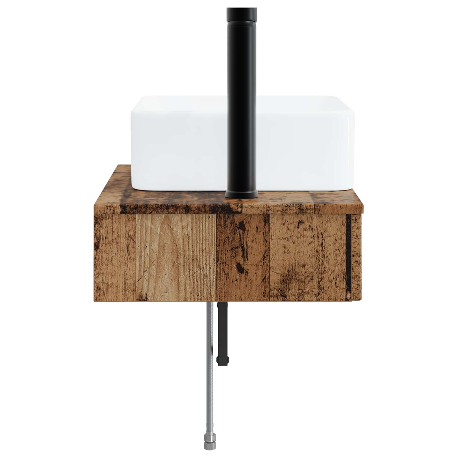 Zidni sudoper Staro drvo 53 x 35 x 39 cm Konstruirano drvo