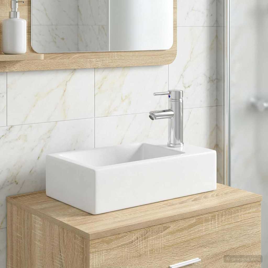 Umivaonik za kupaonicu Krom 45,5 x 25,5 x 13 cm Metal