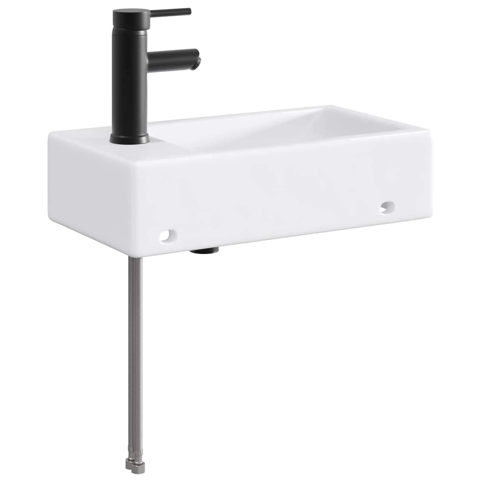 Umivaonik za kupaonicu Mat Crna 45,5 x 25,5 x 13 cm Metal