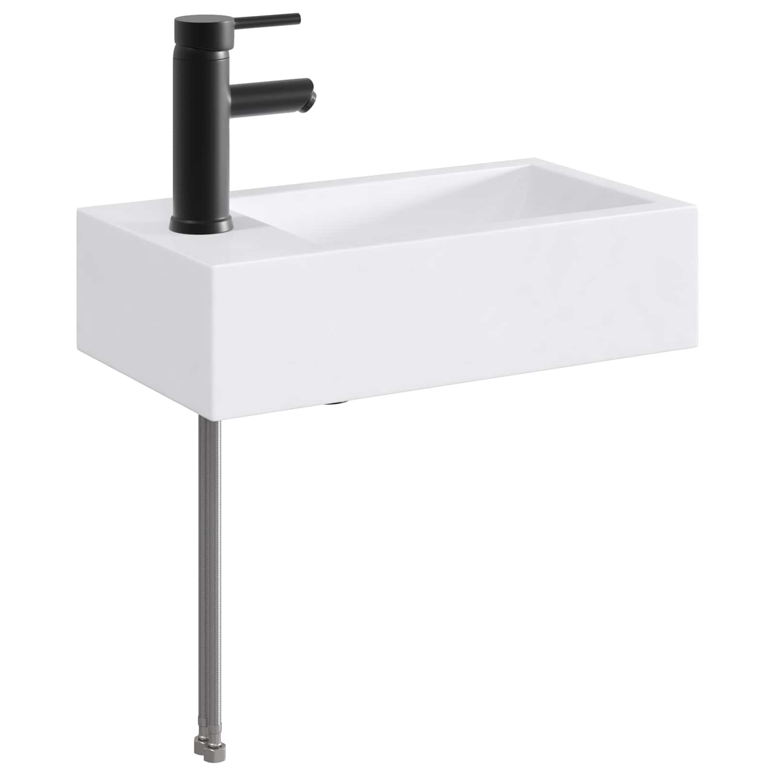 Umivaonik za kupaonicu Mat Crna 45,5 x 25,5 x 13 cm Metal