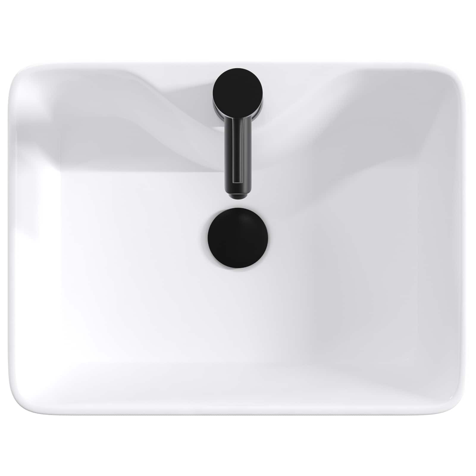 Umivaonik za kupaonicu Mat Crna 48,5 x 37,5 x 13 cm Metal