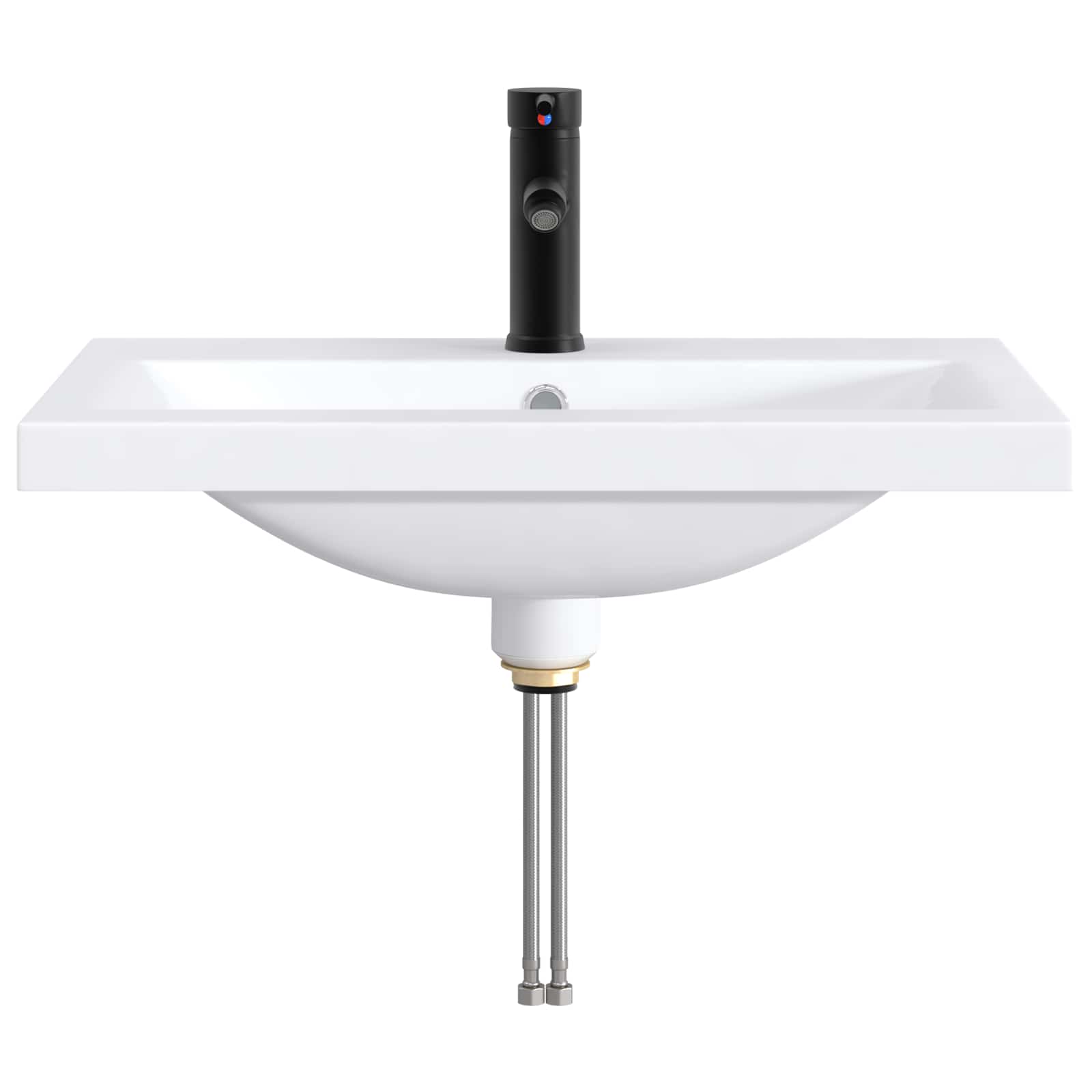 Umivaonik za kupaonicu Mat Crna 61 x 40 x 16,5 cm Metal