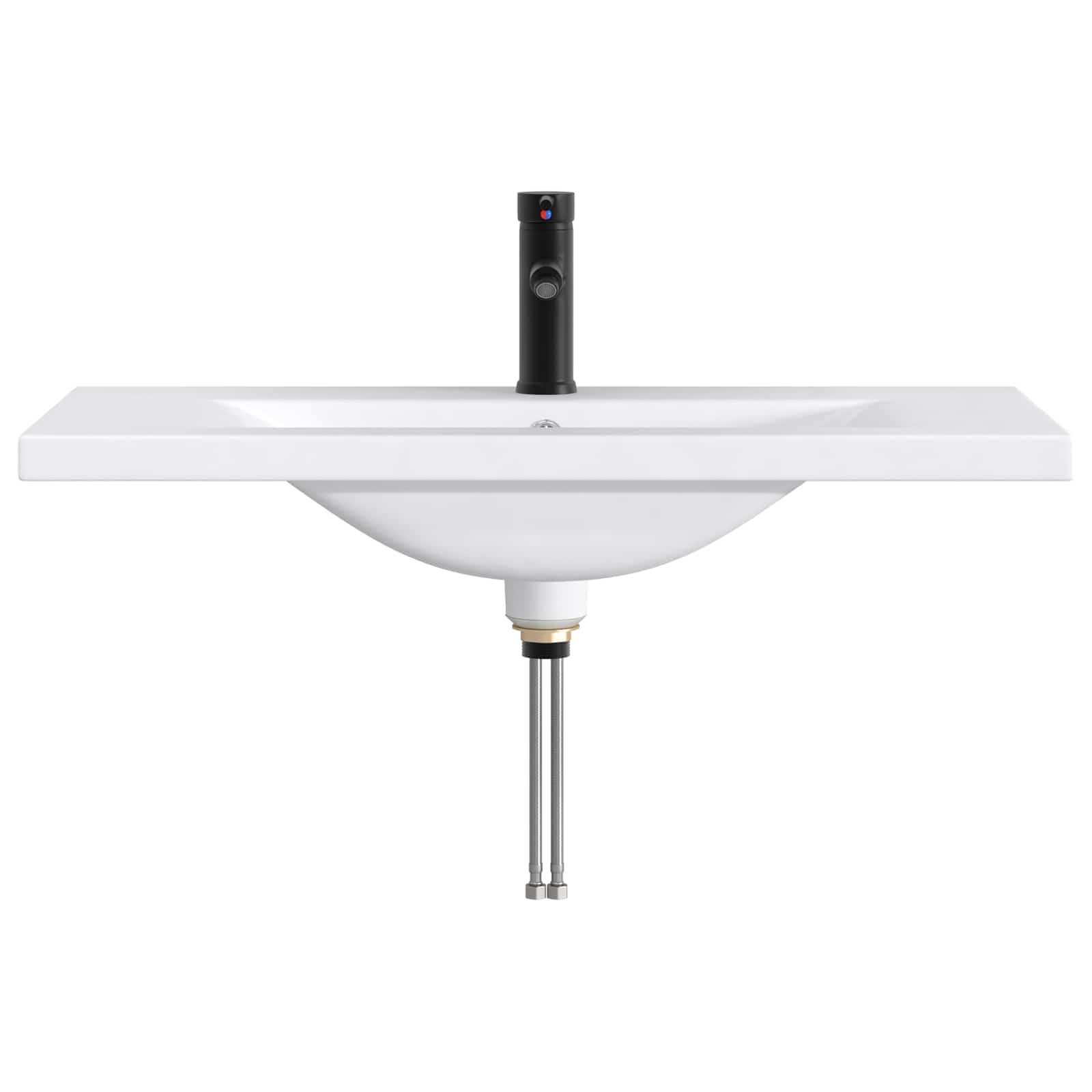 Umivaonik za kupaonicu Mat Crna 81 x 40 x 17,5 cm Metal