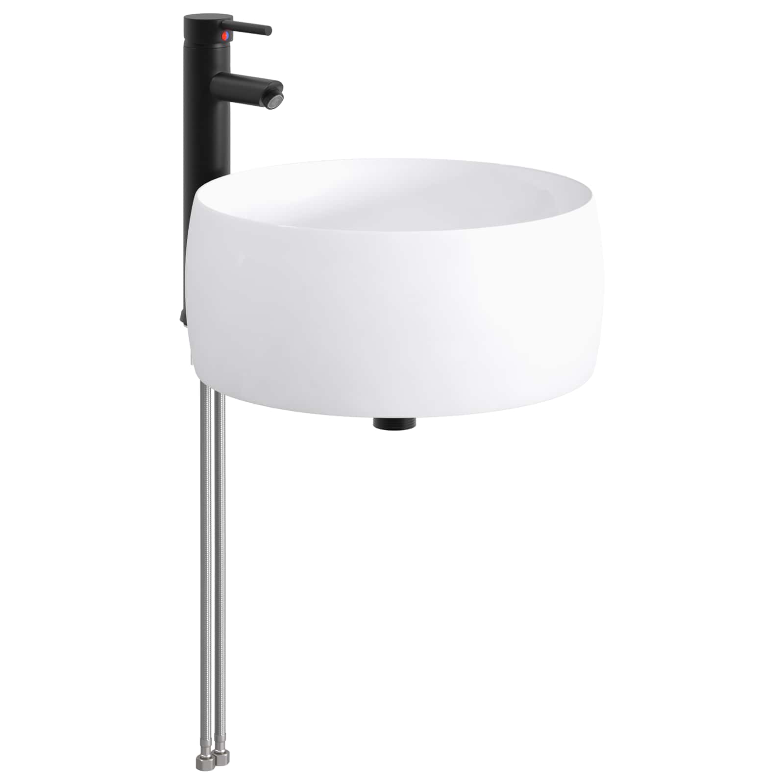 Umivaonik za kupaonicu Mat Crna 38,5 x 38,5 x 16 cm Metal