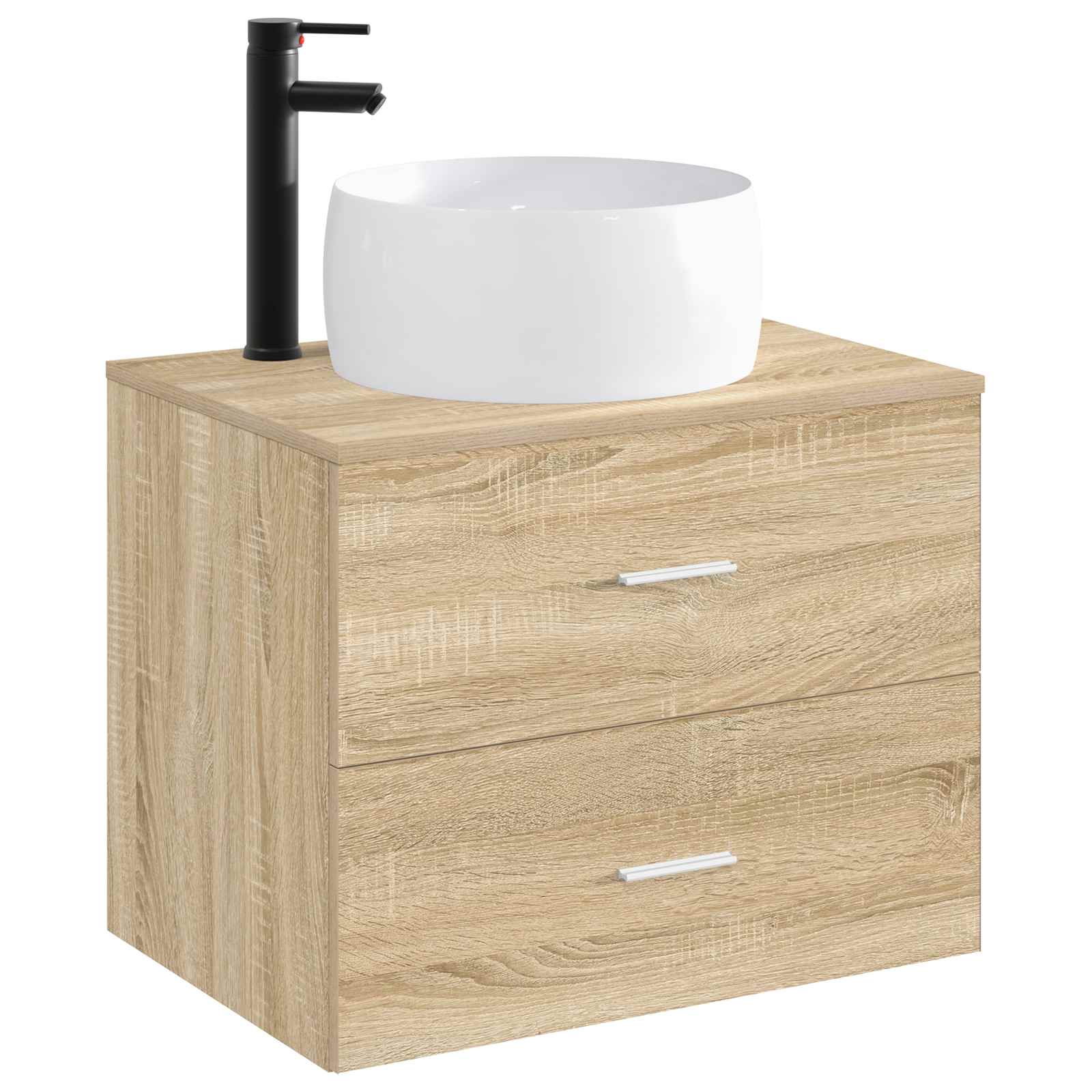 Umivaonik za kupaonicu Mat Crna 38,5 x 38,5 x 16 cm Metal