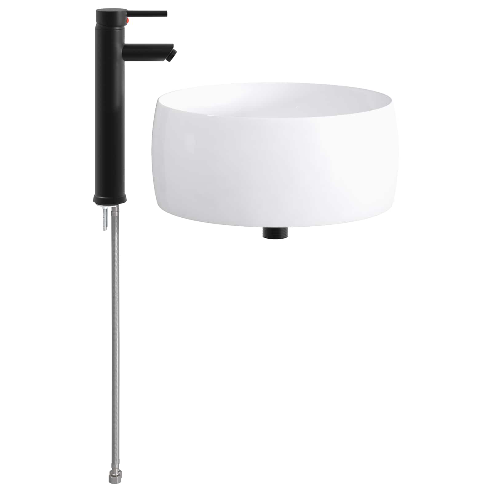 Umivaonik za kupaonicu Mat Crna 38,5 x 38,5 x 16 cm Metal