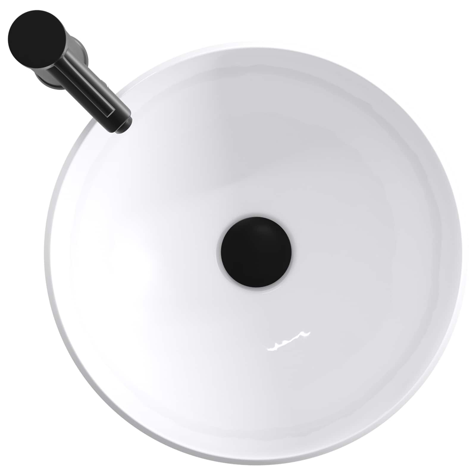 Umivaonik za kupaonicu Mat Crna 38,5 x 38,5 x 16 cm Metal