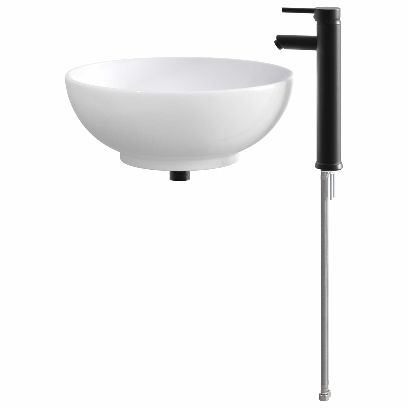 Umivaonik za kupaonicu Mat Crna 44 x 44 x 16 cm Metal