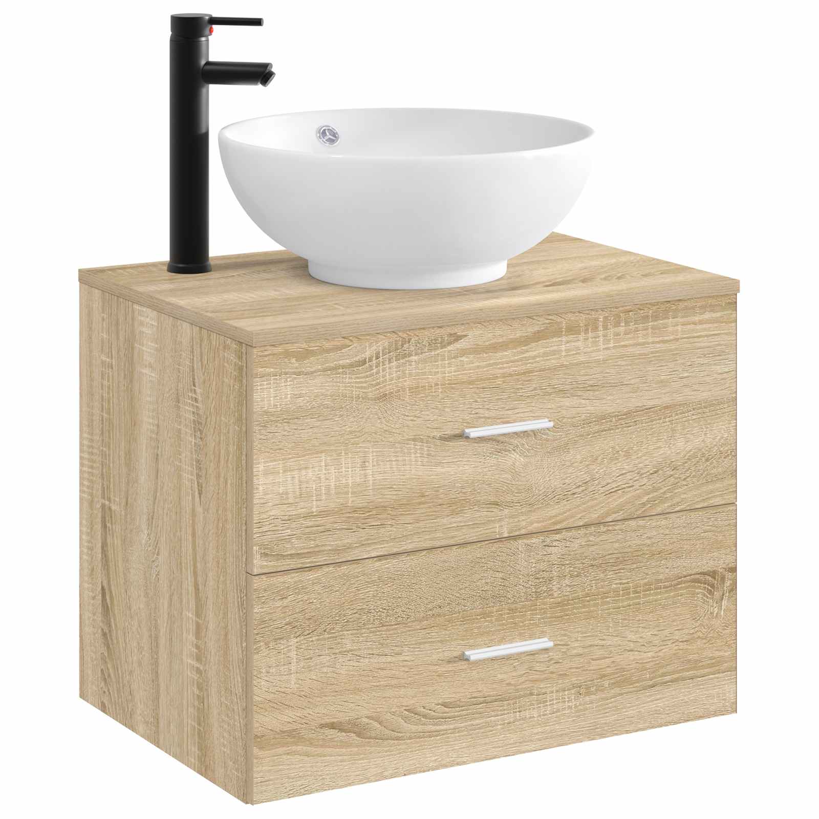 Umivaonik za kupaonicu Mat Crna 44 x 44 x 16 cm Metal