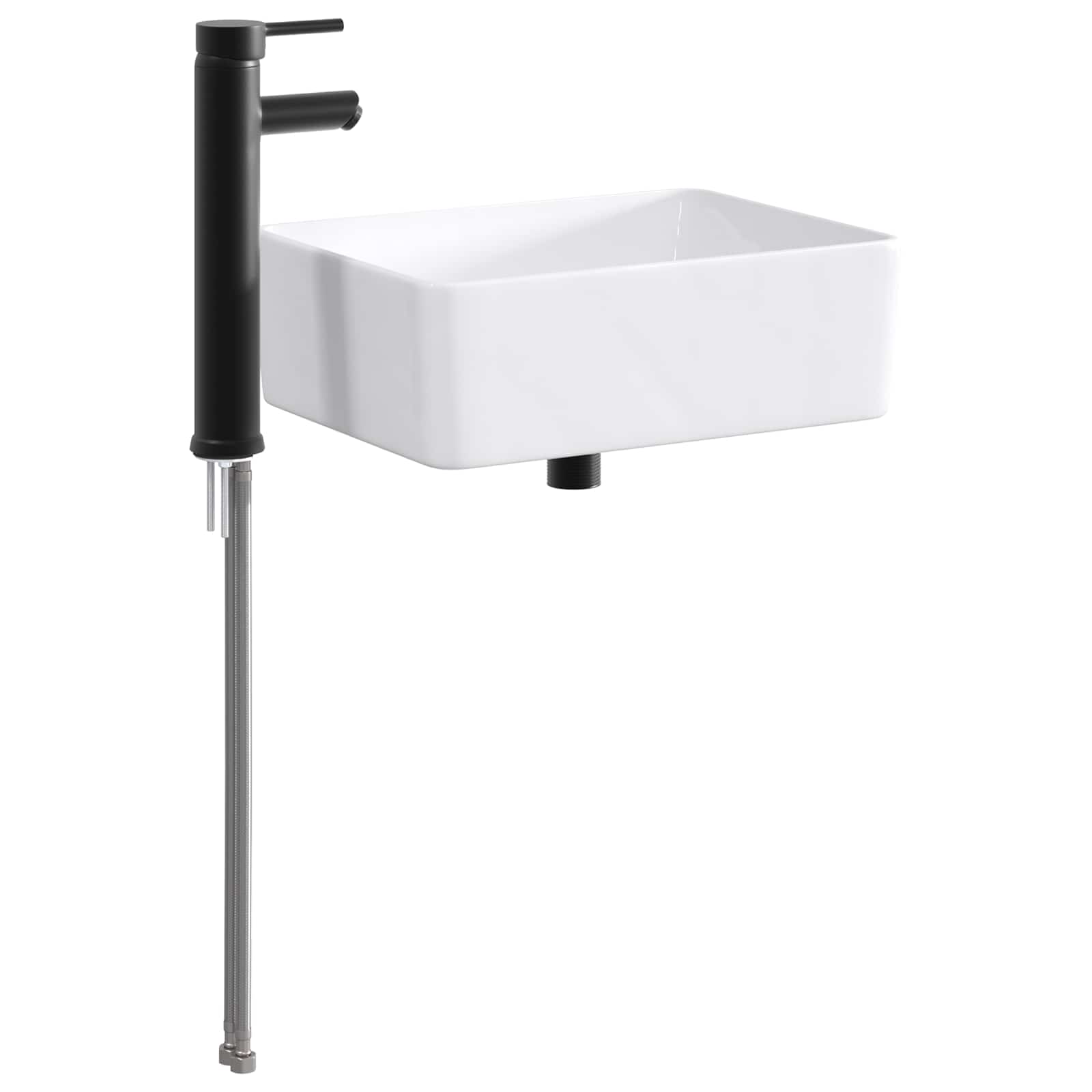Umivaonik za kupaonicu Mat Crna 40,5 x 30,5 x 13 cm Metal