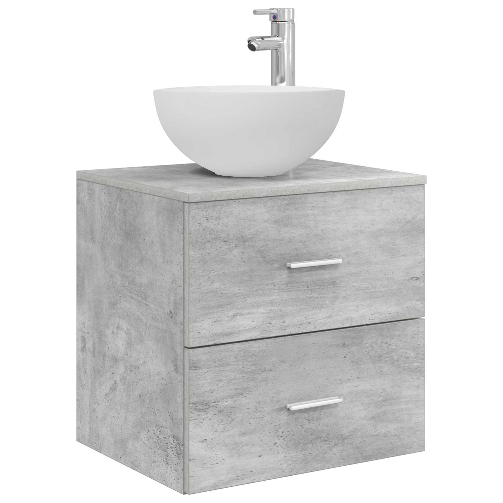 Umivaonik s montiranjem na zid Betonska siva 49,5 x 35 x 63 cm