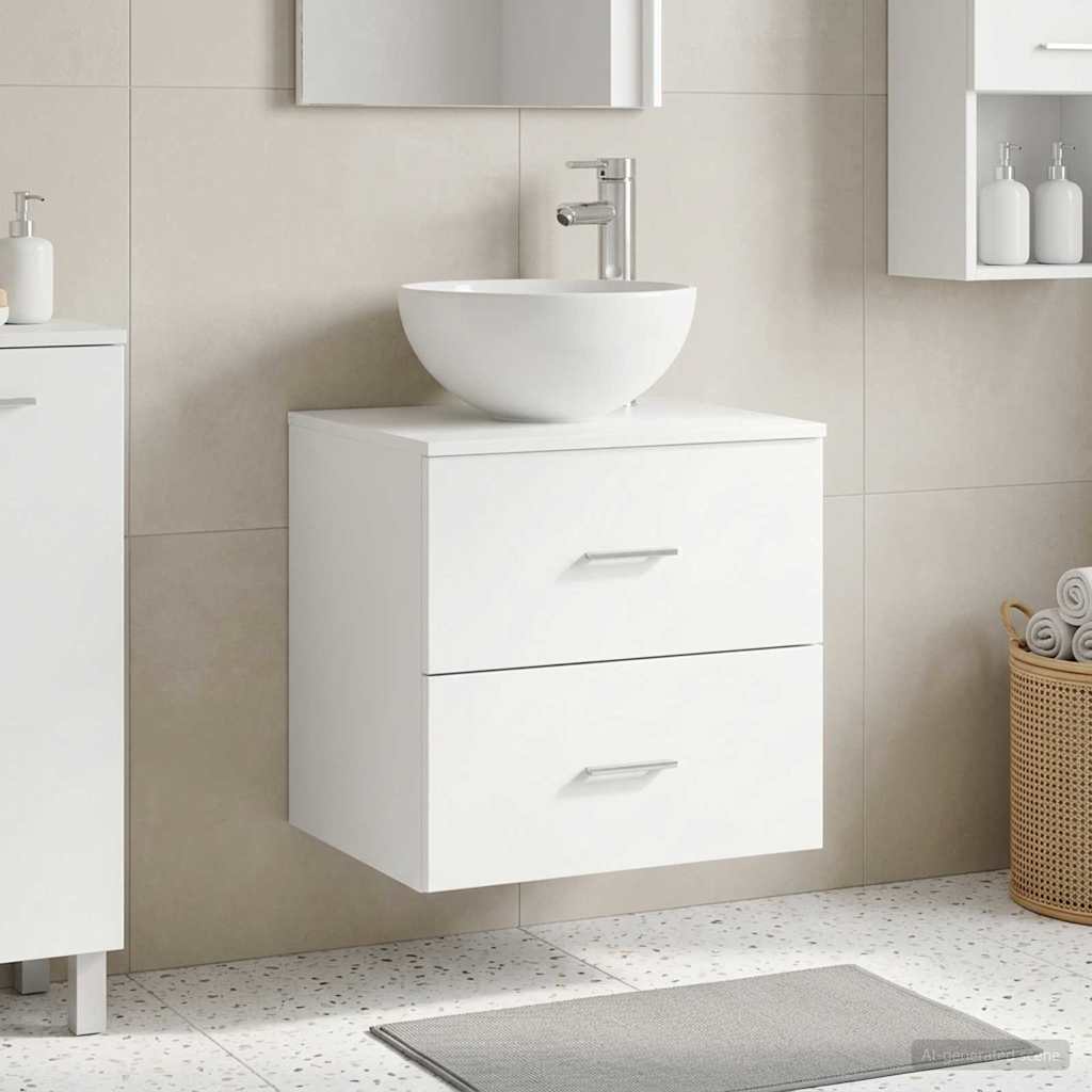 Umivaonik s policom Bijela 49,5 x 41 x 64,5 cm
