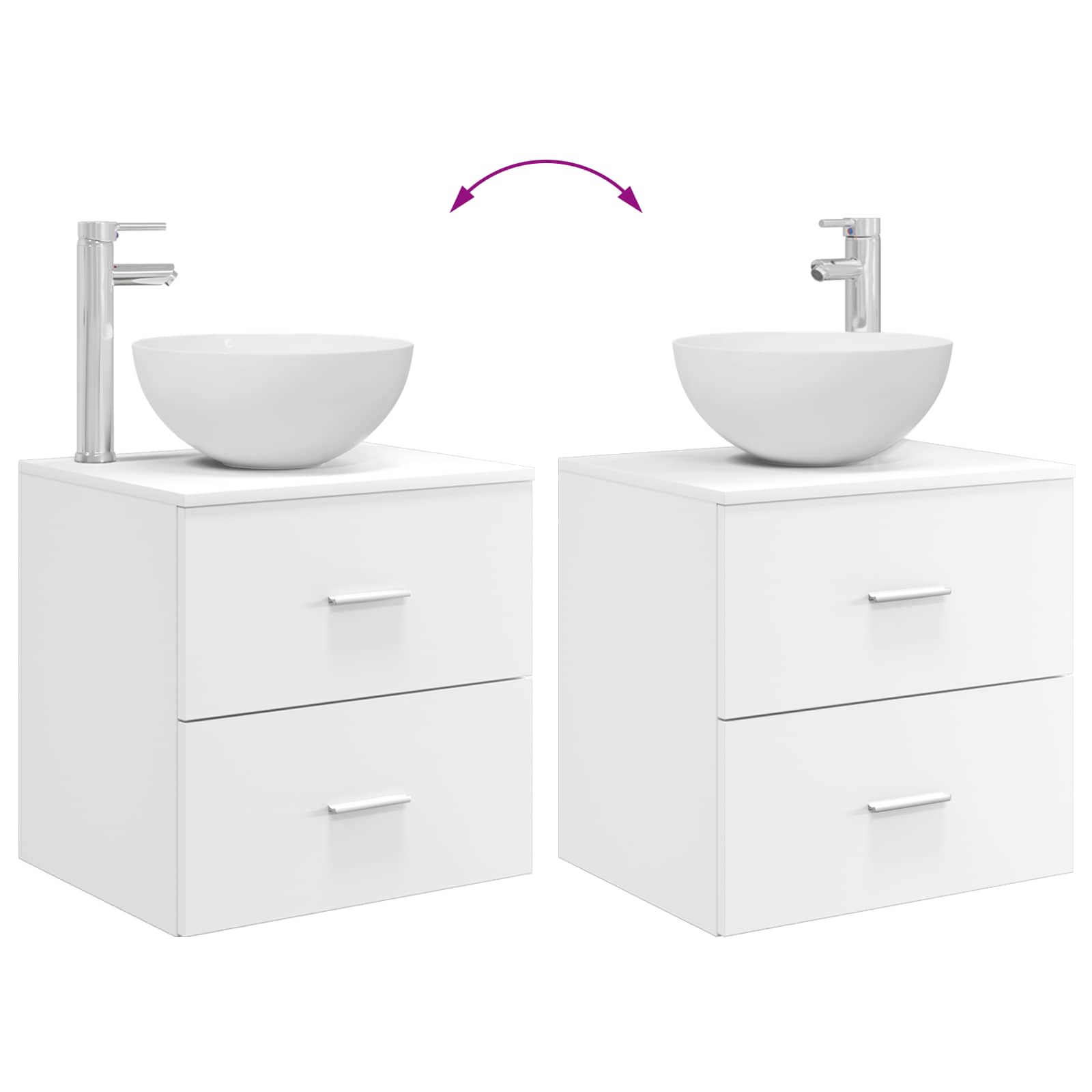 Umivaonik s policom Bijela 49,5 x 41 x 64,5 cm