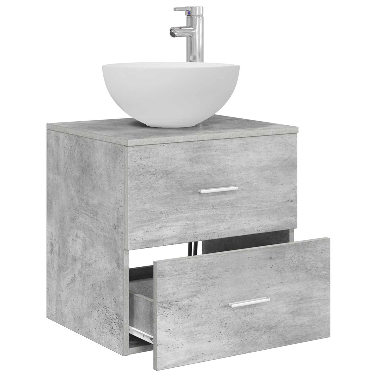 Umivaonik s policom Betonska siva 49,5 x 41 x 64,5 cm
