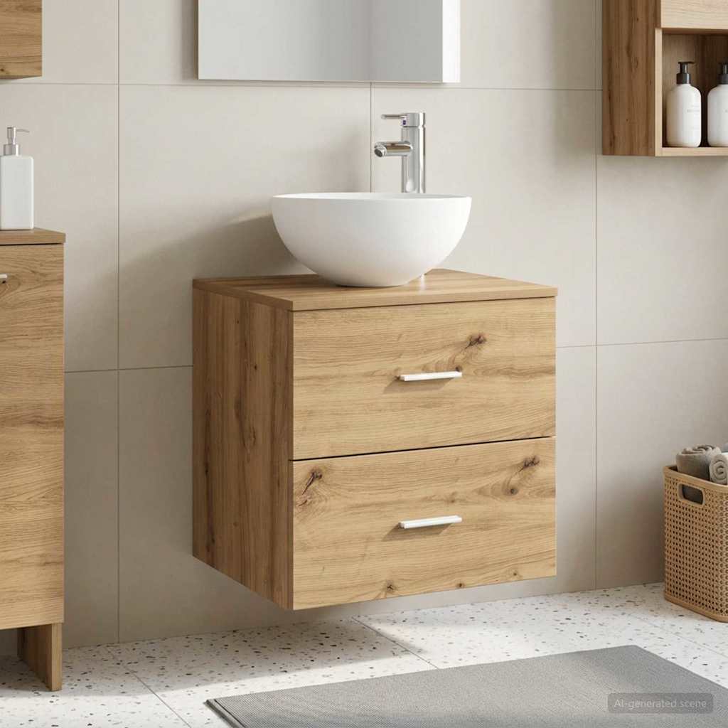 Umivaonik s policom Hrast artisan 49,5 x 41 x 64,5 cm