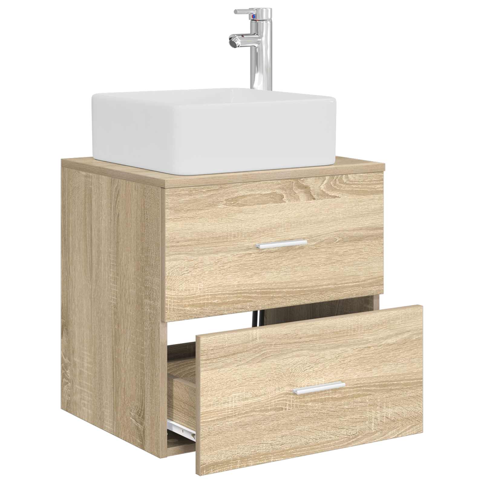 Umivaonik s policom Hrast sonoma 49,5 x 41 x 63 cm